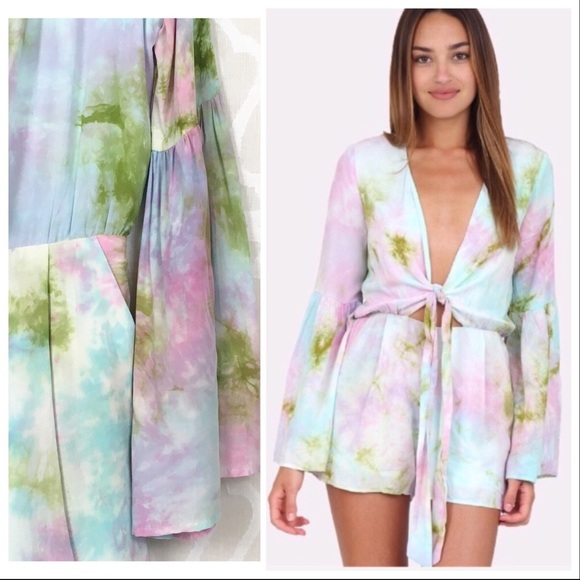Soft Pastel Paint-Splash Romper - Picture 4 of 8